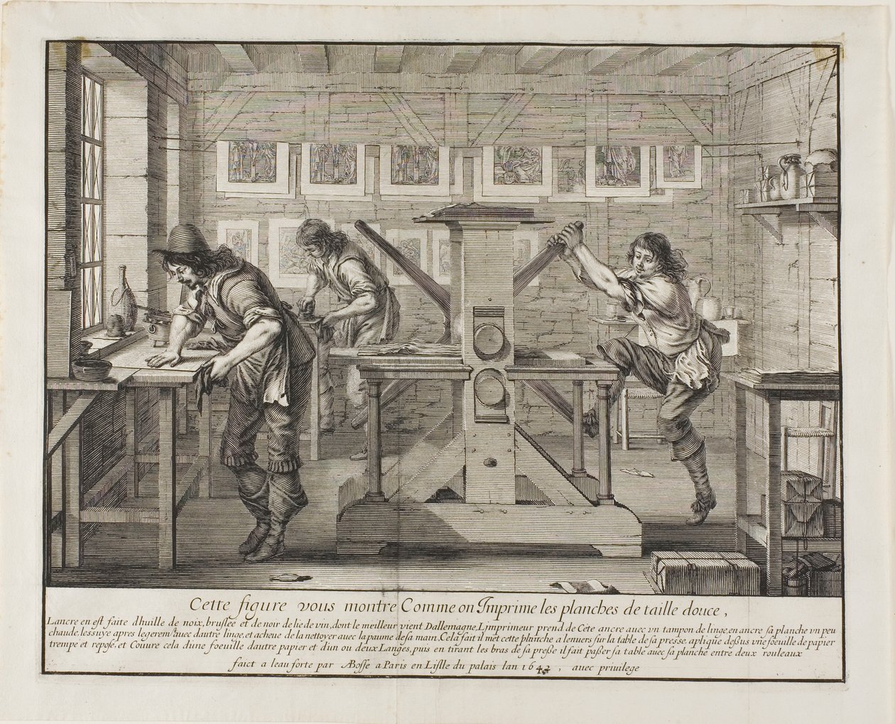 Gravørens presse - grafikerens værksted af Abraham Bosse