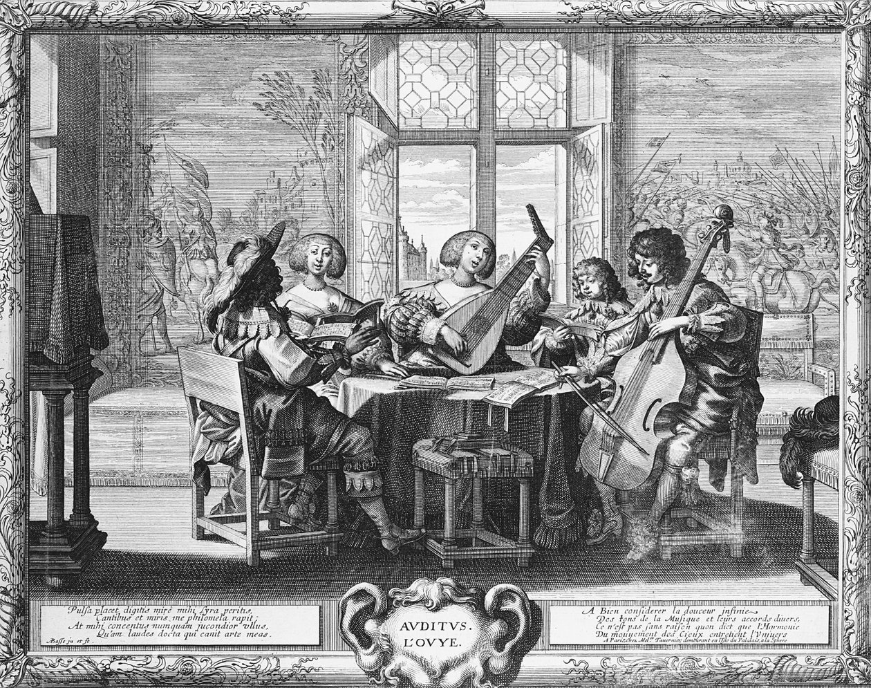 De fem sanser - hørelse af Abraham Bosse