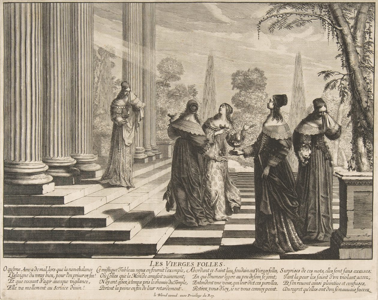 De tåbelige jomfruer afvist, ca. 1635. af Abraham Bosse
