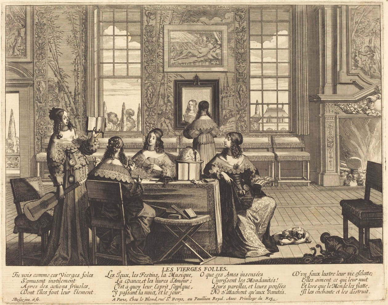 De tåbelige jomfruer spilder tid af Abraham Bosse