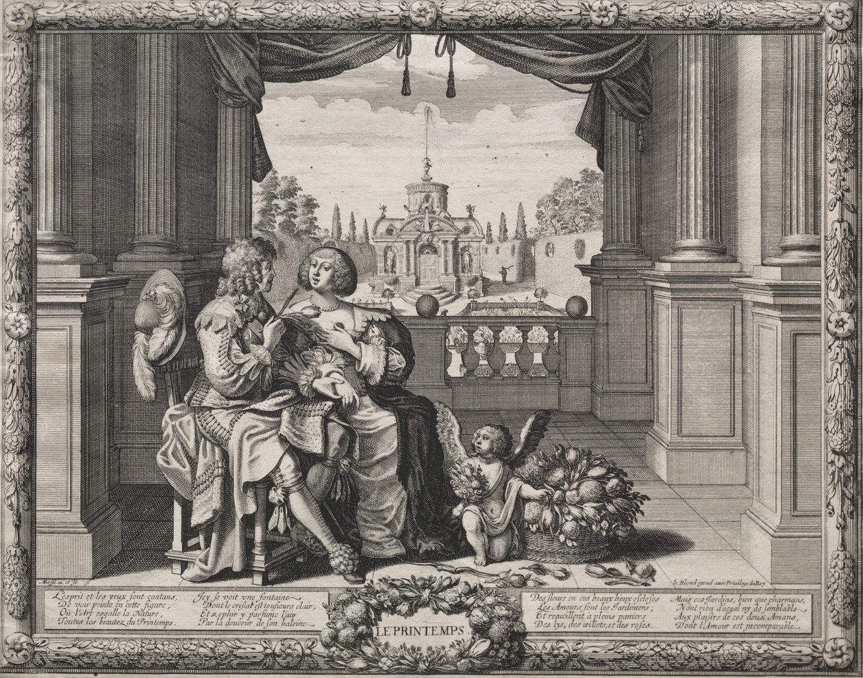 De fire årstider: forår, 1635. af Abraham Bosse