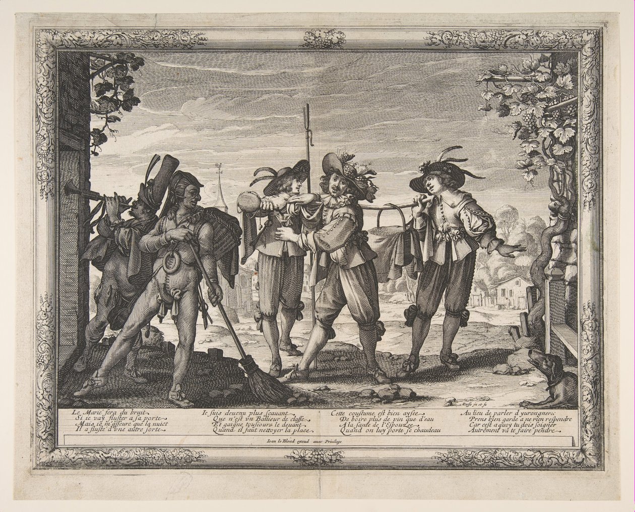 The Hotpot Carried to the Newlyweds, eller The Racket, ca. 1633. af Abraham Bosse