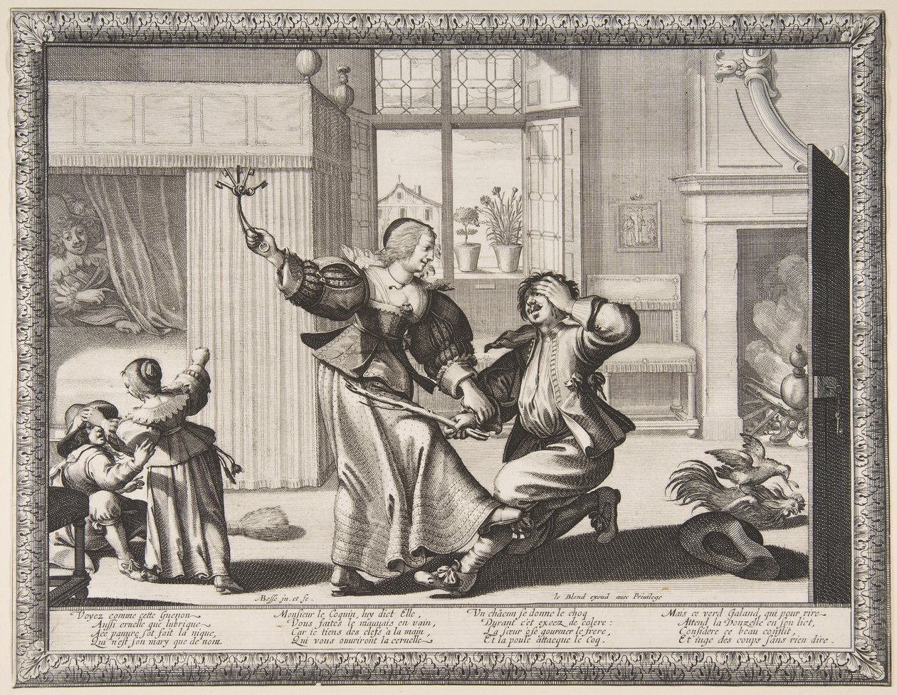 The Husband-Beater, ca. 1633 (ætsning og gravering) af Abraham Bosse