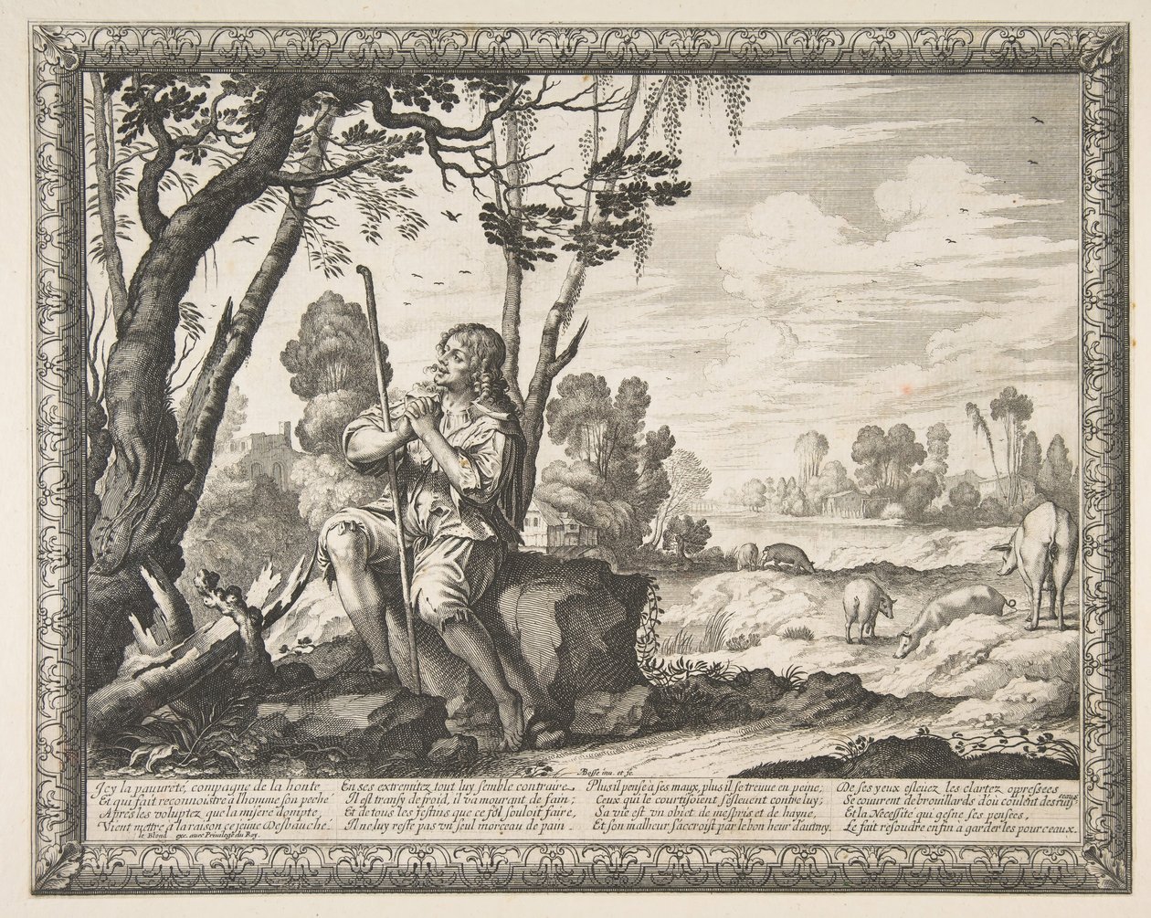 Den fortabte søn vogter grise Den fortabte søn vogter grise, ca. 1636. af Abraham Bosse