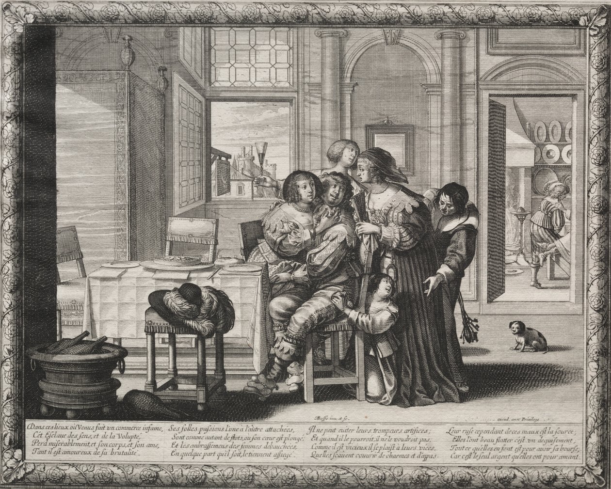 Den fortabte søn: Riotous Living af Abraham Bosse