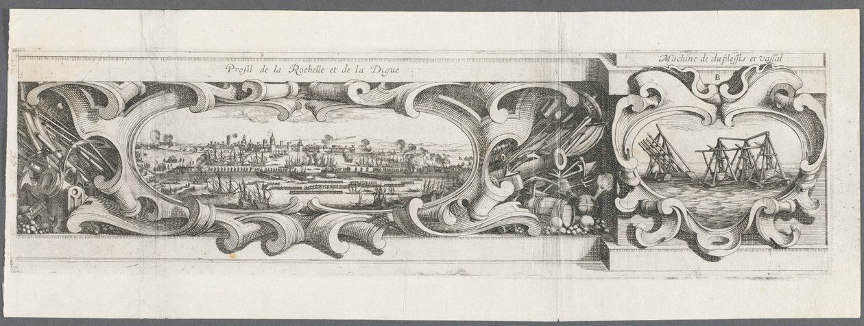 Belejringen af La Rochelle: Planche 16 af Abraham Bosse