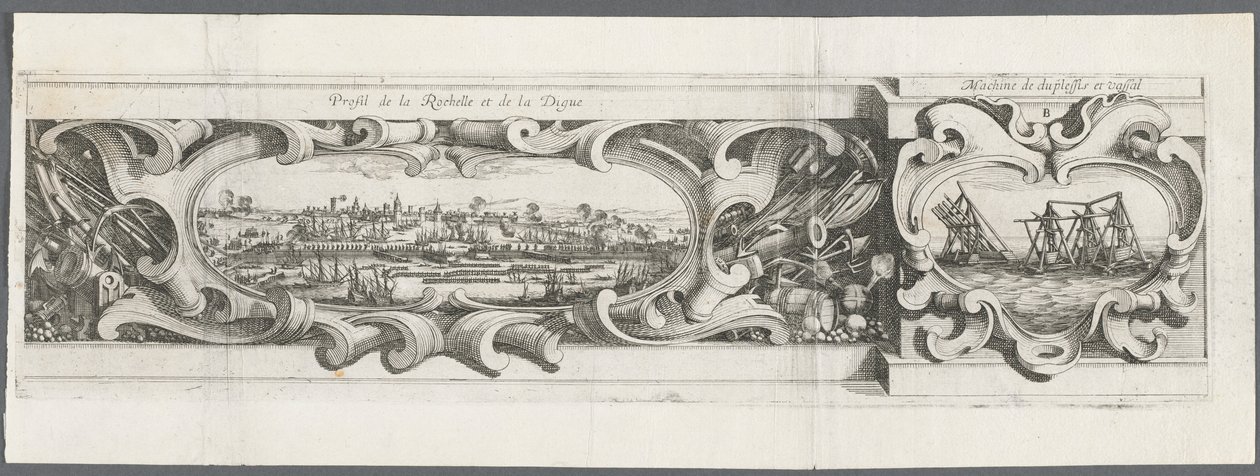 Belejringen af La Rochelle: Tavle 16, 1628-1630. af Abraham Bosse