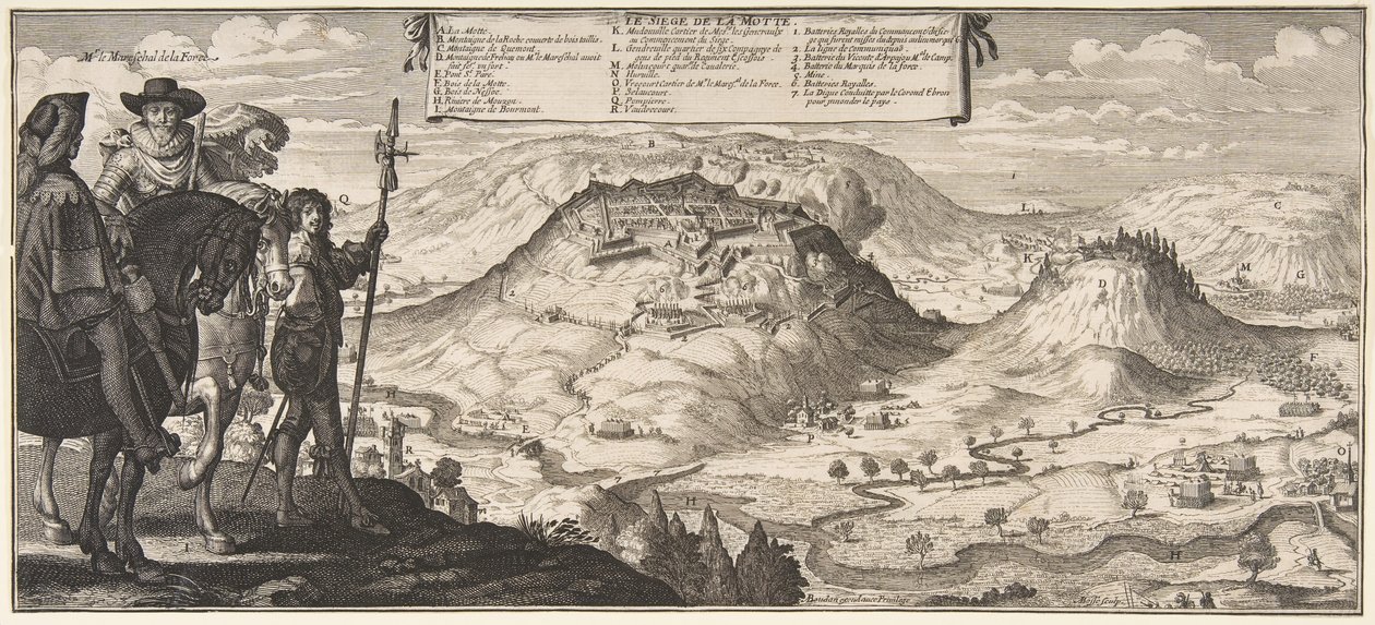 Belejringen af La Motte, i Lorraine, 1636-38. af Abraham Bosse