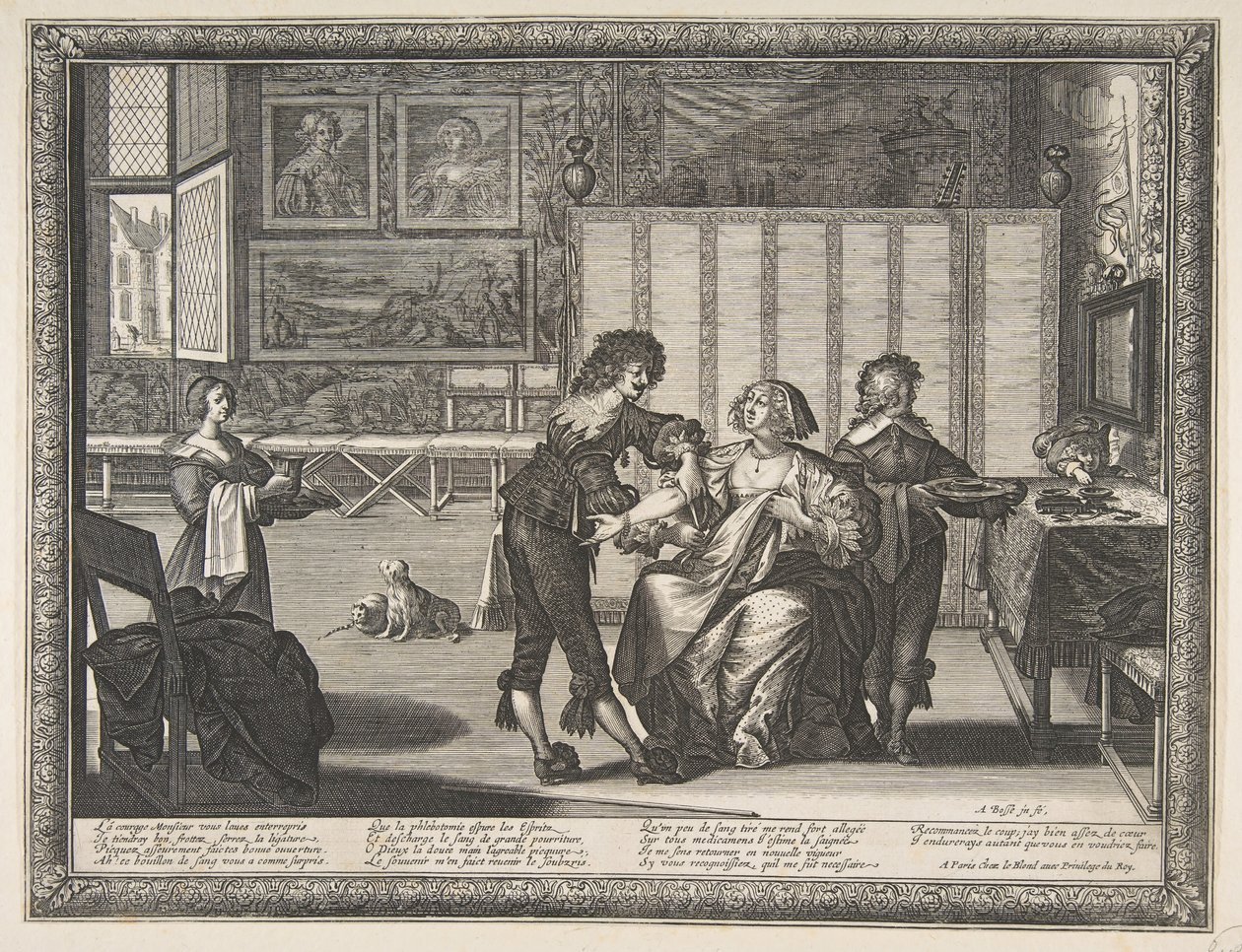 Kirurgen La Saignée, 1632. af Abraham Bosse