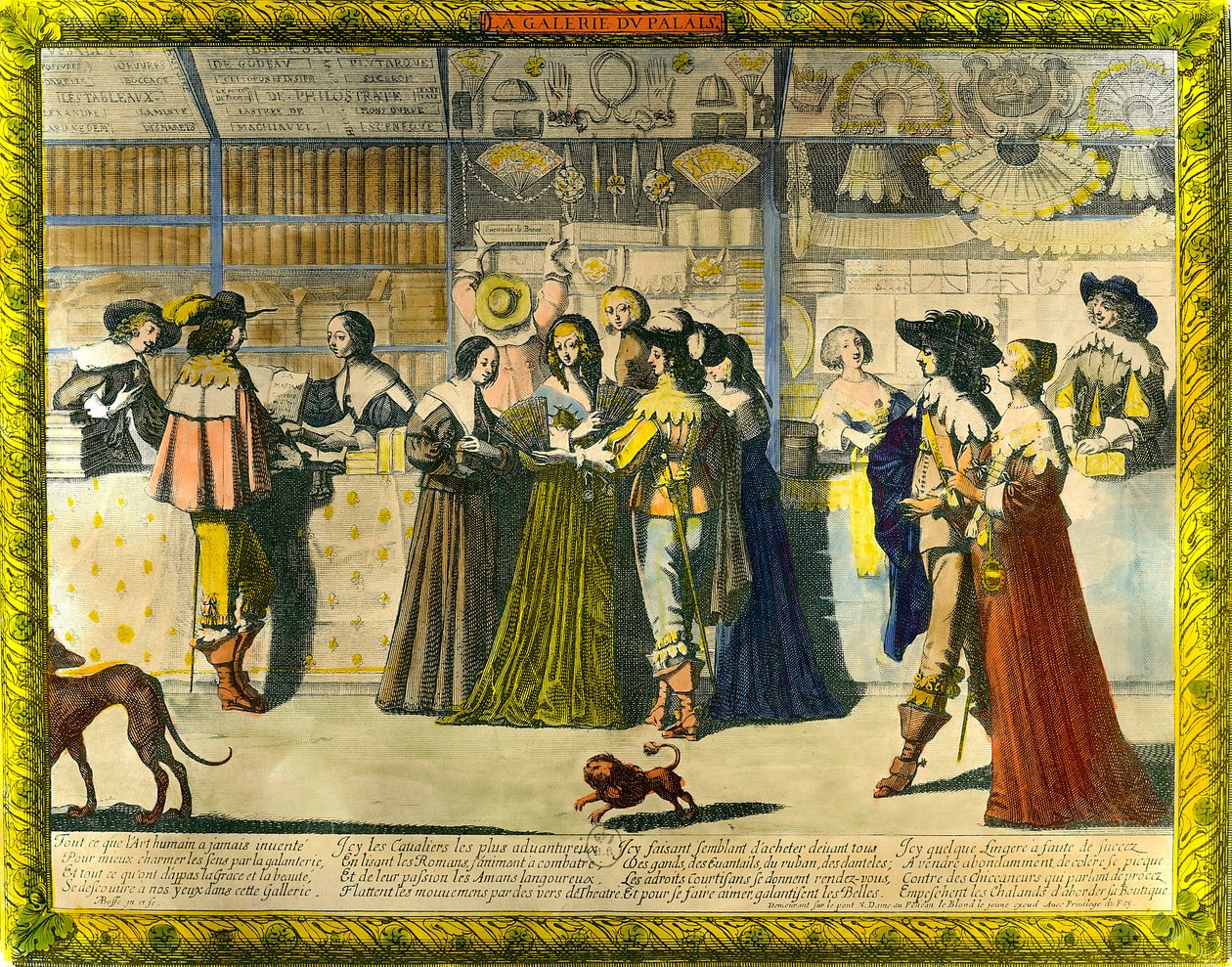 Galleriet i Kongeslottet Gravering af Abraham Bosse (1602-1676) 17. århundrede. Privat samling af Abraham Bosse
