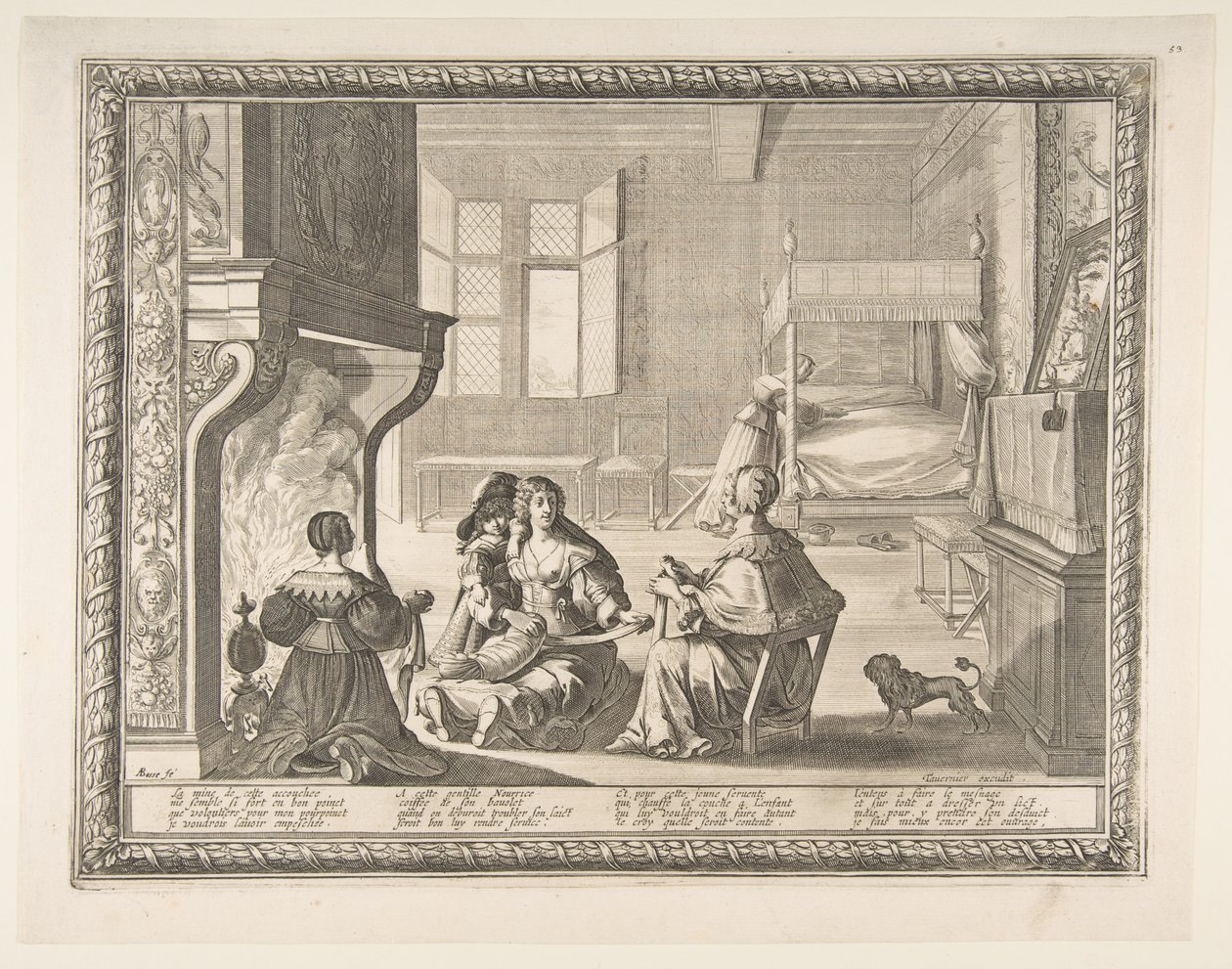 Besøg af sygeplejersken af Abraham Bosse
