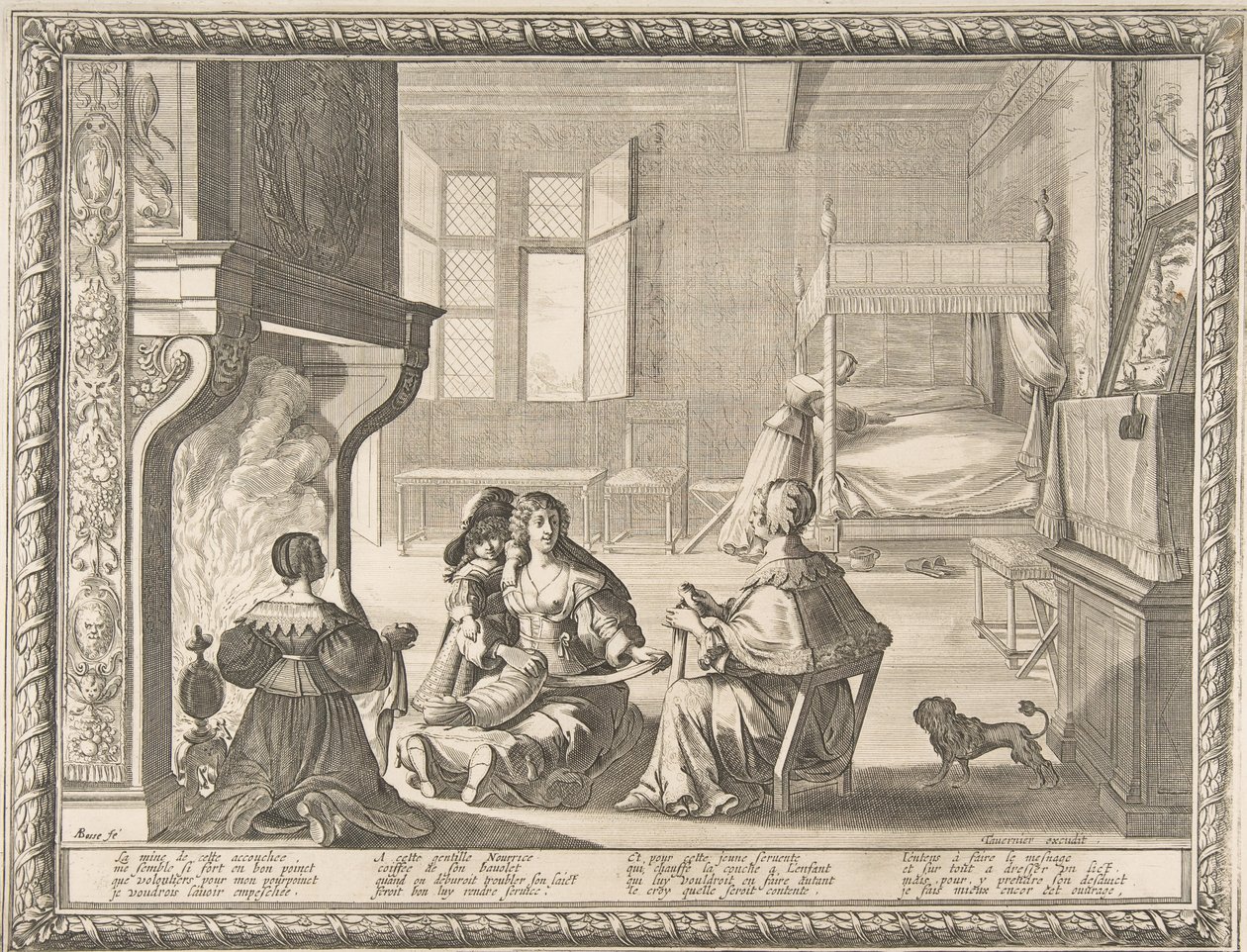 Besøg af Nursemaid, 1633. af Abraham Bosse