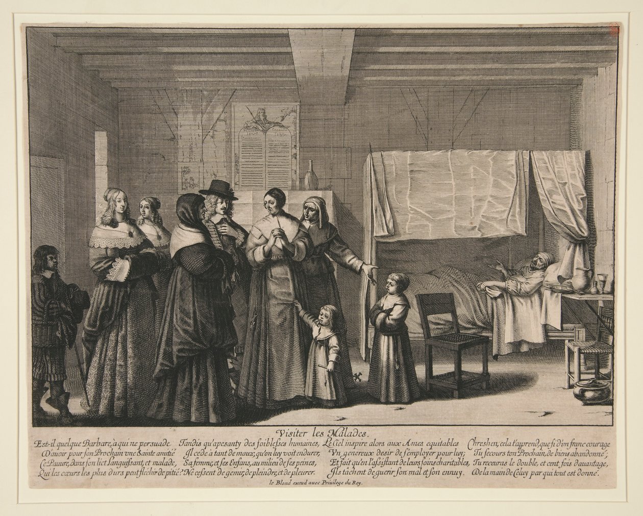 Visiter les Malades, fra Seven Works of Mercy af Abraham Bosse