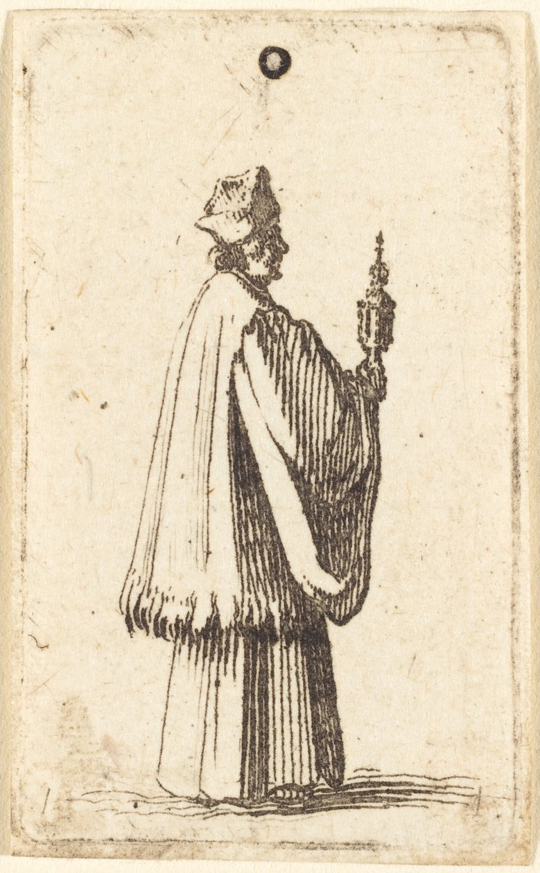Præst, der bærer eukaristiens hellige sakramente af Abraham Bosse or Jacques Callot