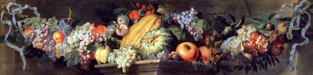 Fest med frugter og blomster (olie på lærred) af Abraham Brueghel