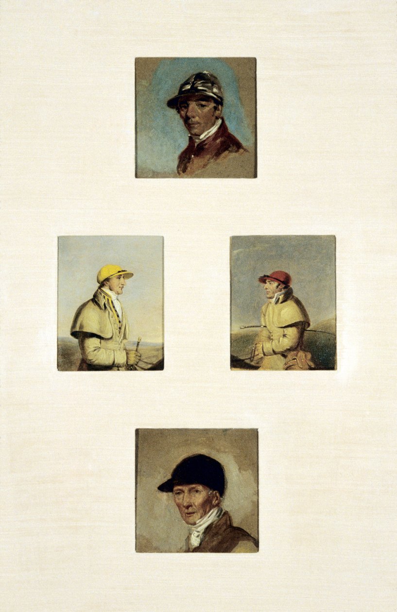 Studier af jockeyer (olie på lærred) af Abraham Cooper