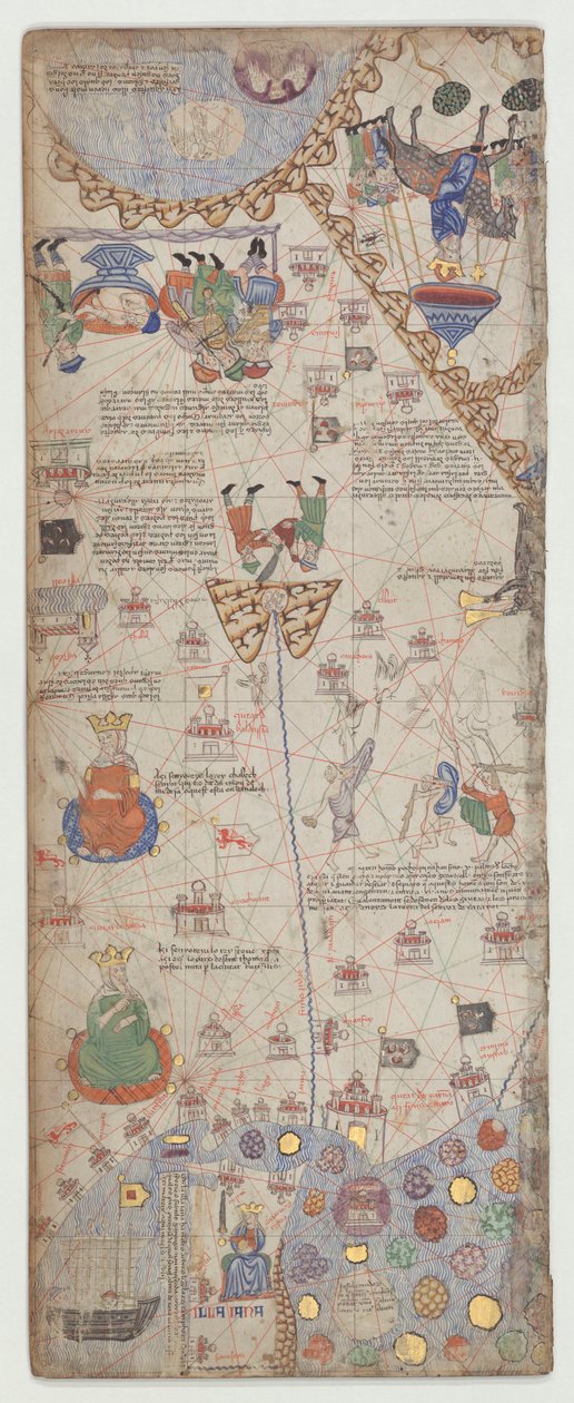Catalansk atlas, ark 11, 1375 af Abraham Cresques