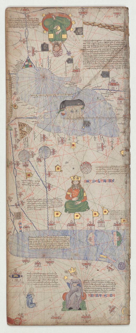 Catalansk atlas, ark 9, 1375 af Abraham Cresques