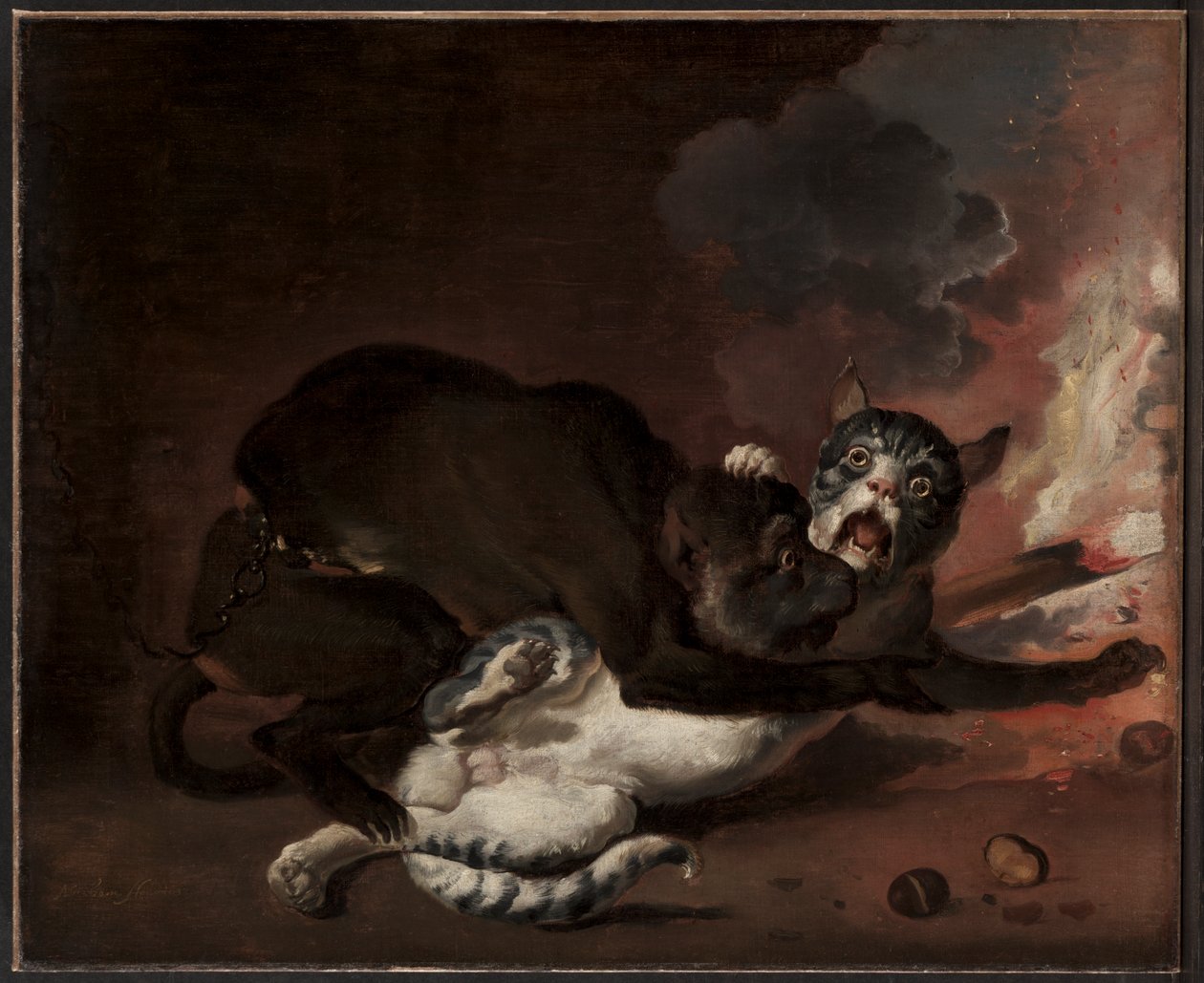Aben og katten, sandsynligvis 1670