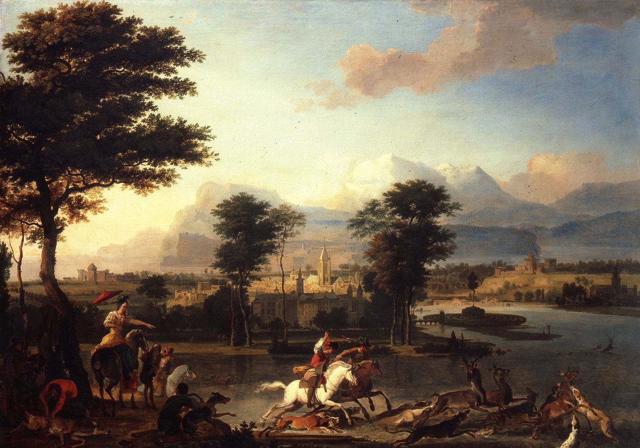 Hjortejagten, ca. 1675 af Abraham Danielsz. Hondius