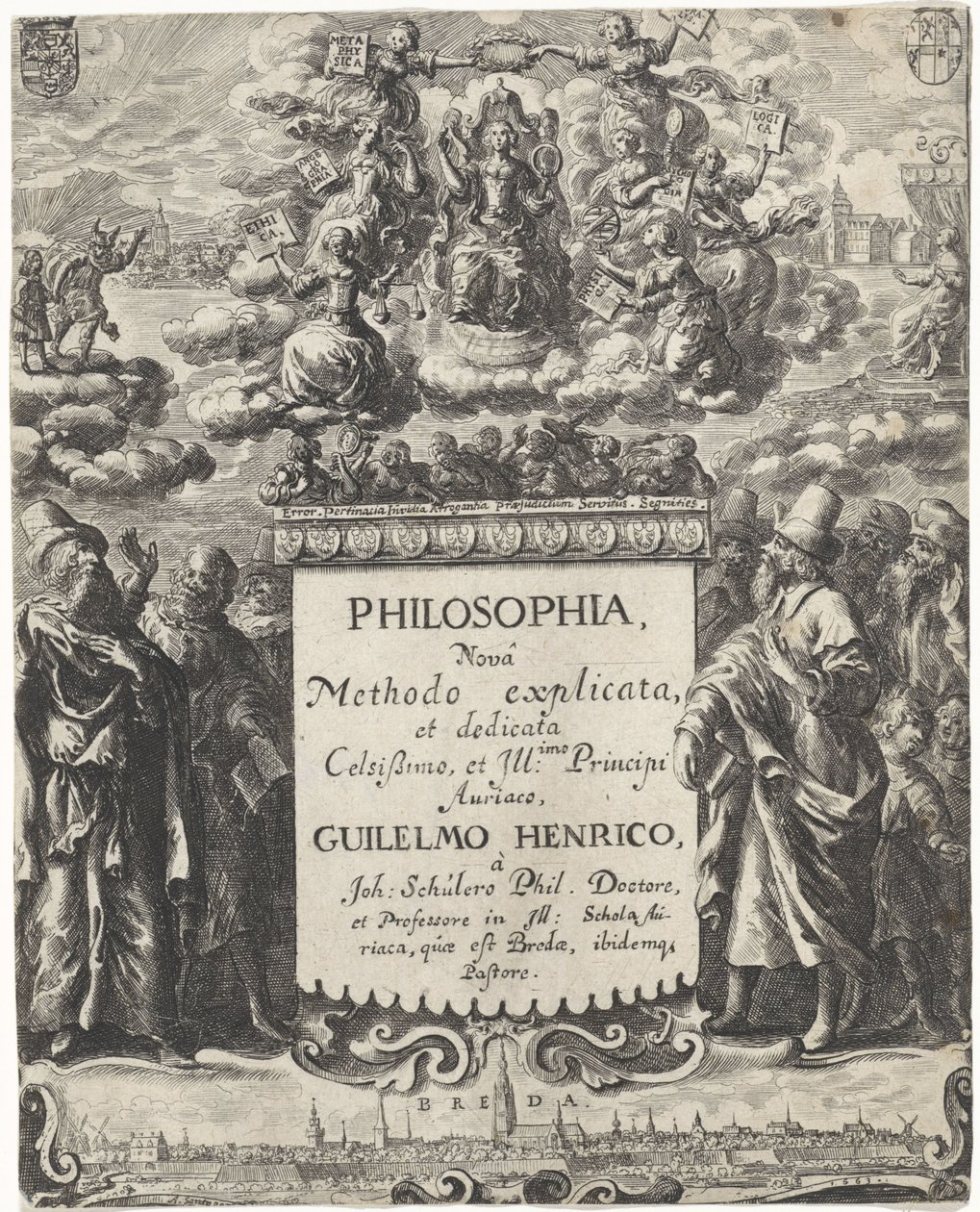 Filosofiens allegori Titelblad for: Schuler, Johannes. Philosophi (...), 1663 af Abraham Dircksz. Santvoort
