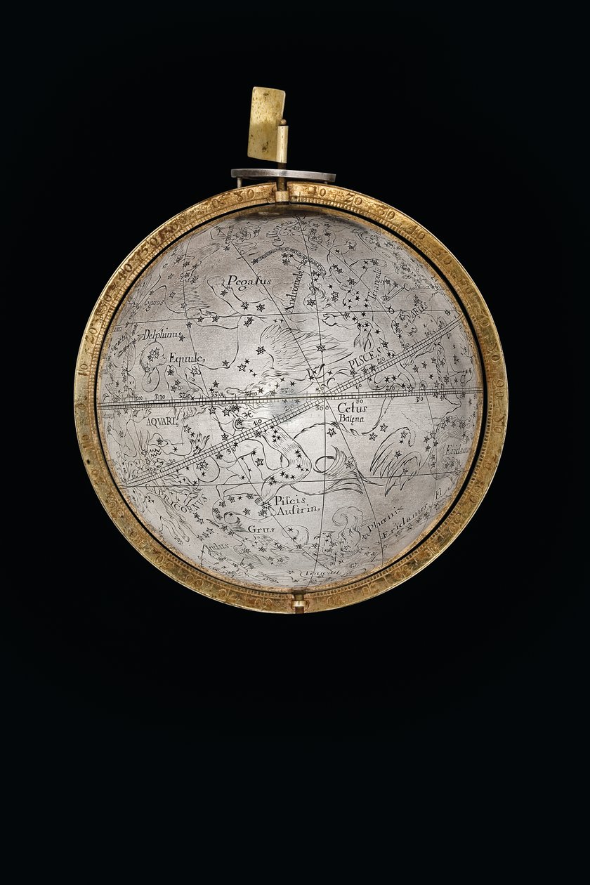 To enestående jord- og himmelkloder, støttet af Hercules og Atlas, Augsburg, 1697-99 af Abraham Drentwett