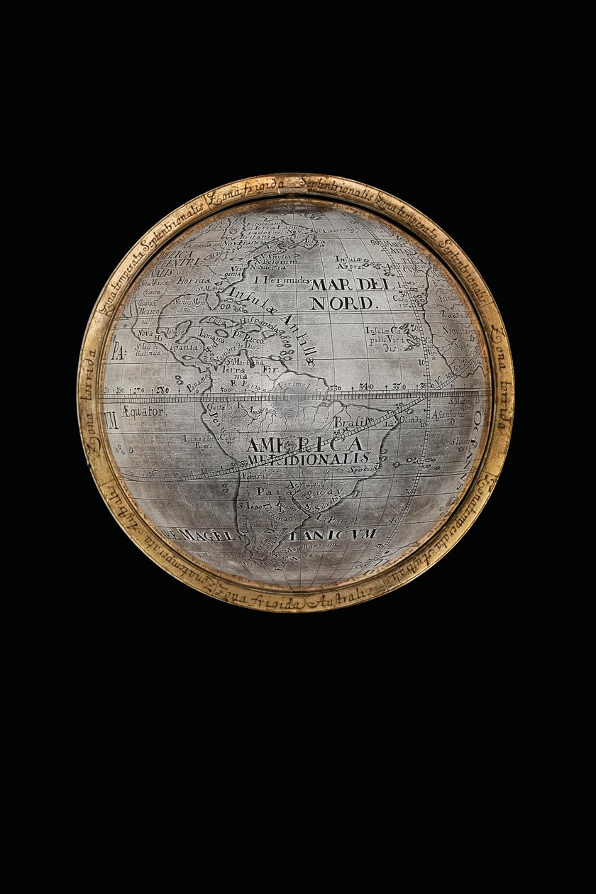 To enestående jord- og himmelkloder, støttet af Hercules og Atlas, Augsburg, 1697-99 af Abraham Drentwett