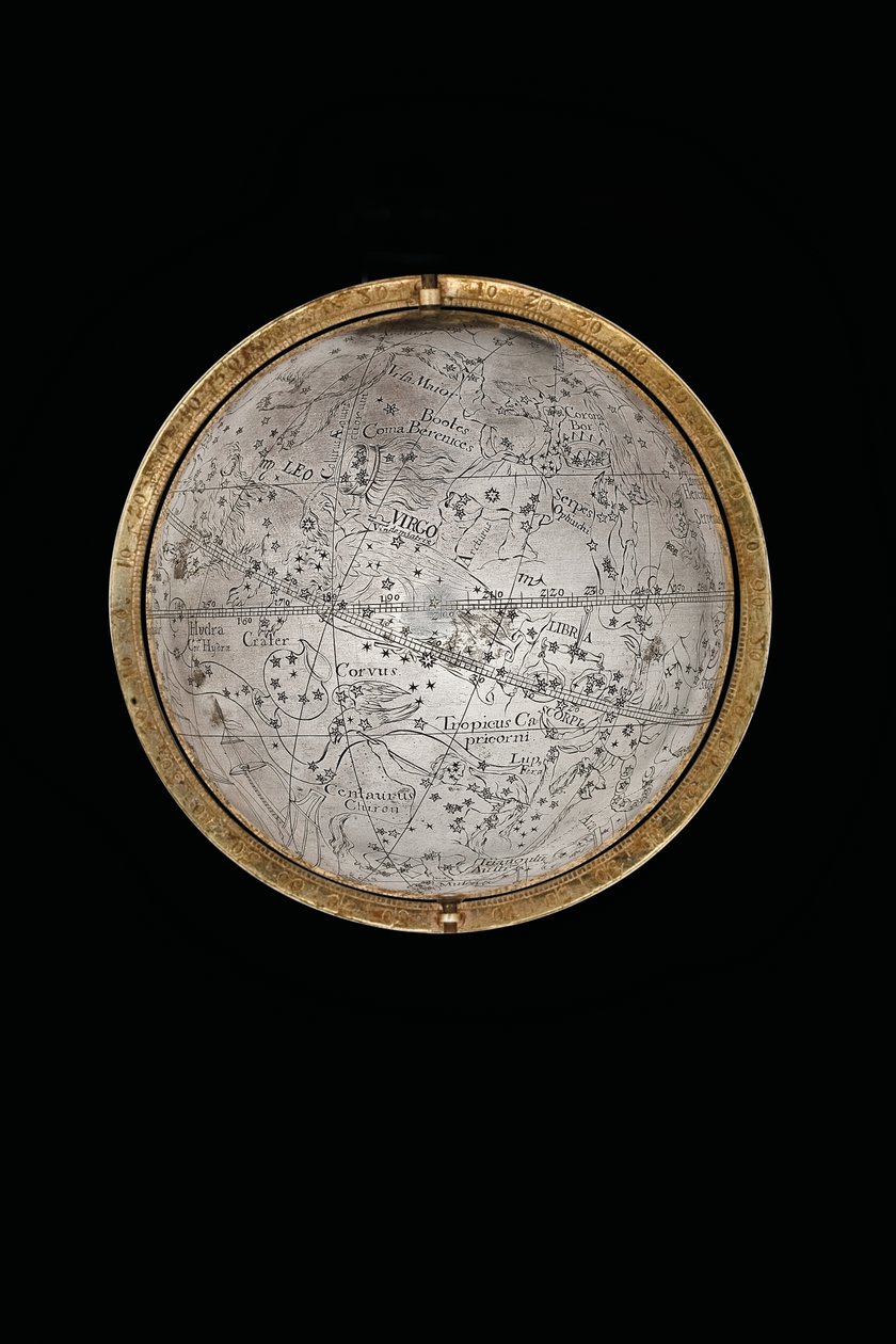 To enestående jord- og himmelkloder, støttet af Hercules og Atlas, Augsburg, 1697-99 af Abraham Drentwett