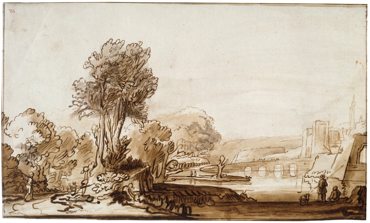 En døråbning til slottet, 1600-tallet. af Abraham Furnerius