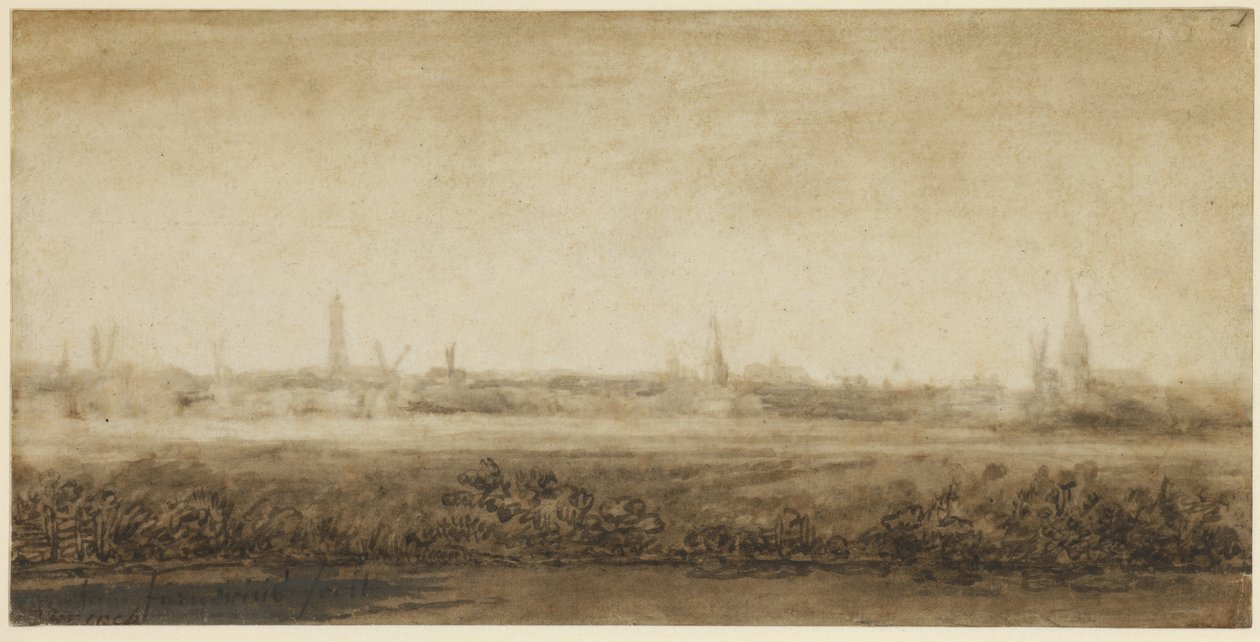 Udsigt over Amsterdam af Abraham Furnerius