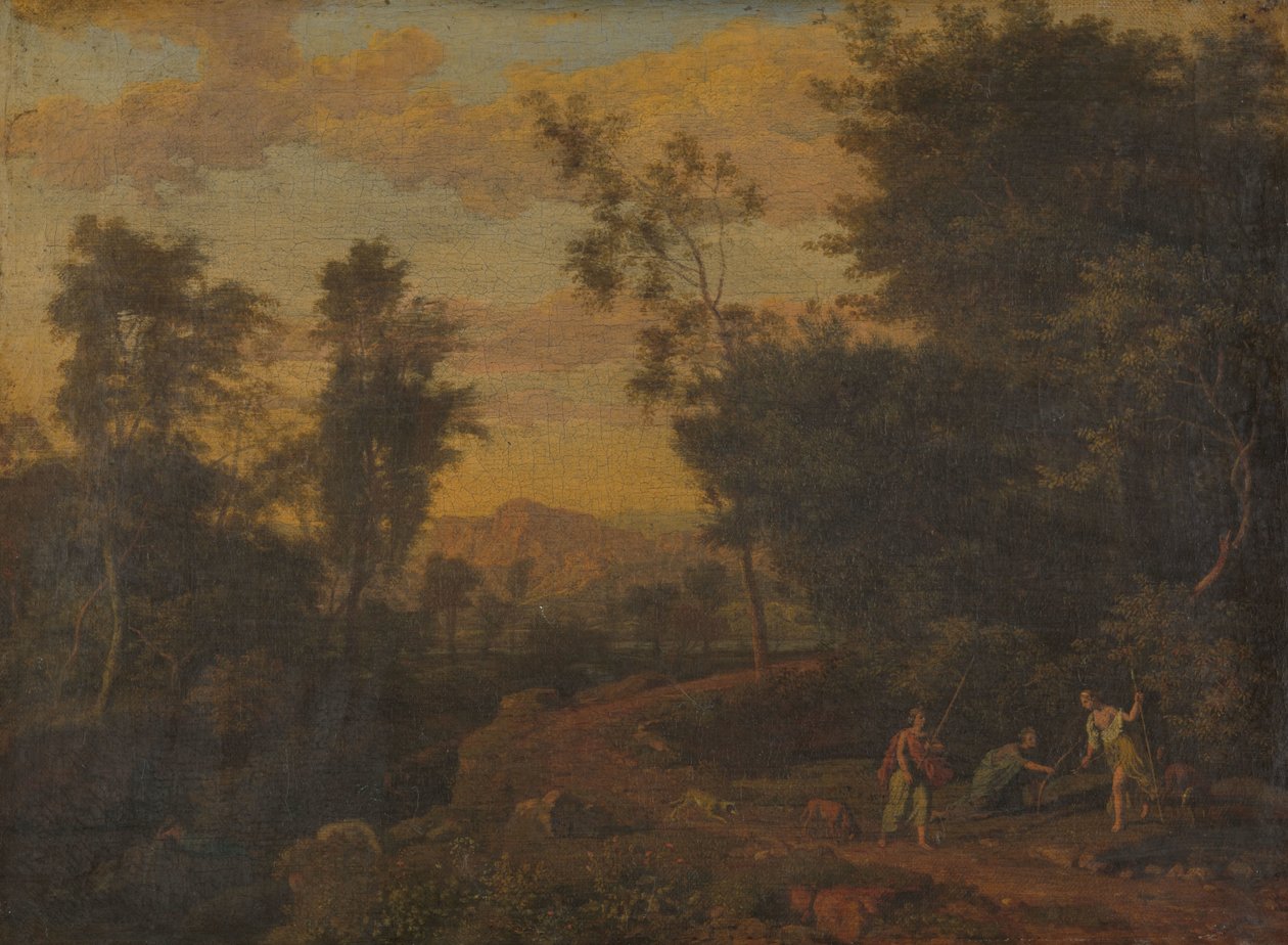 Diana og hendes nymfer på jagt af Abraham Genoels (attributed to)