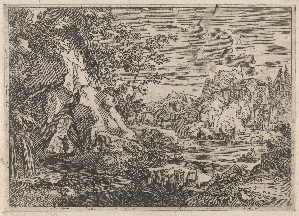 Vej gennem en sten Arkadiske landskaber (serietitel) af Abraham Genoels
