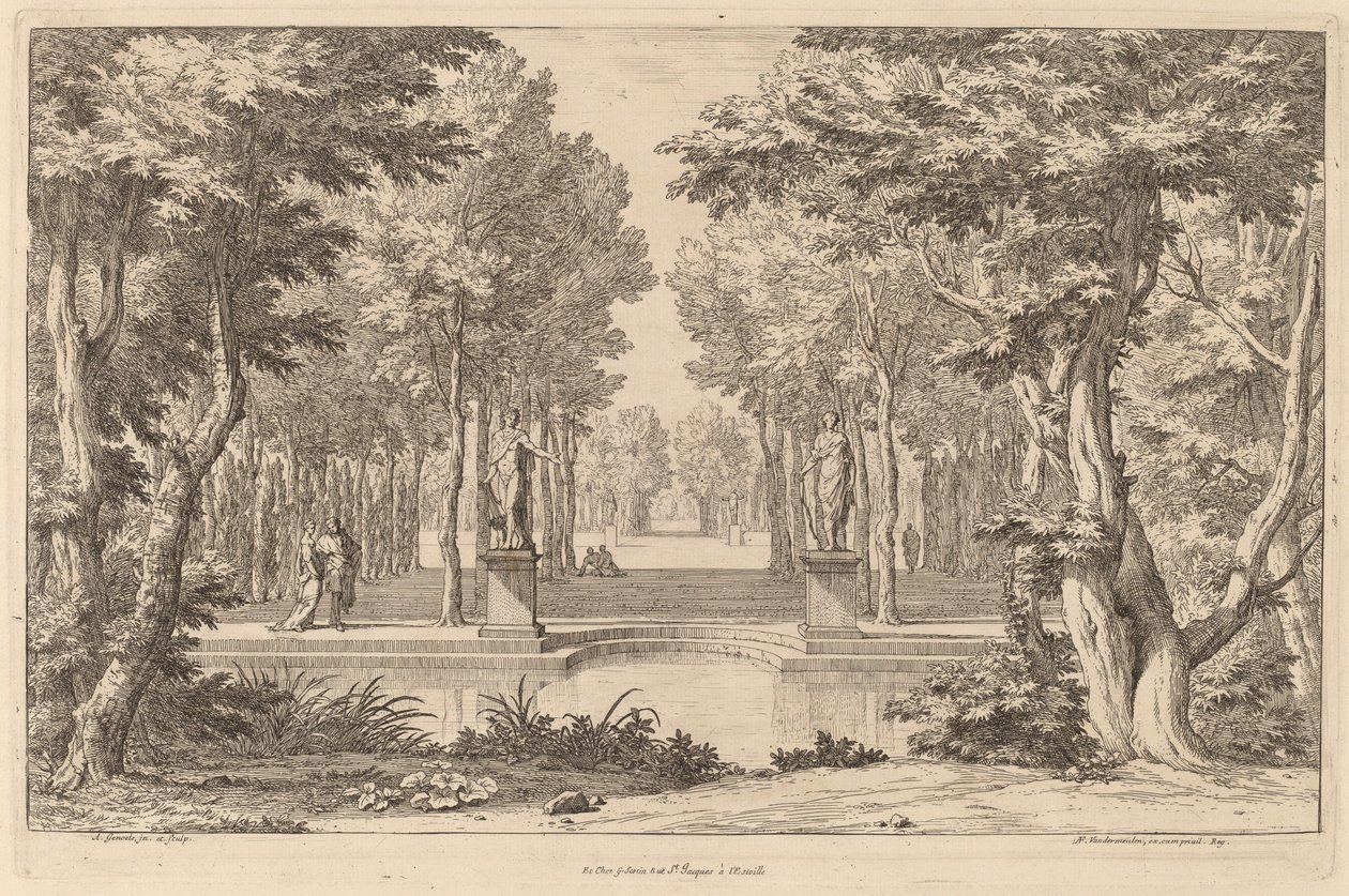 De to statuer af Abraham Genoels II after Adam Frans van der Meulen