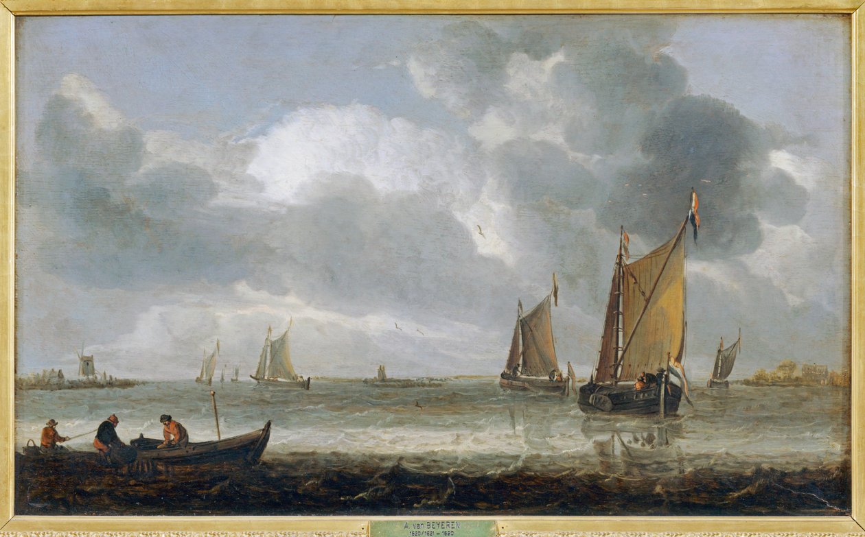 Den sølvfarvede marineblå ... af Abraham Hendricksz van Beyeren