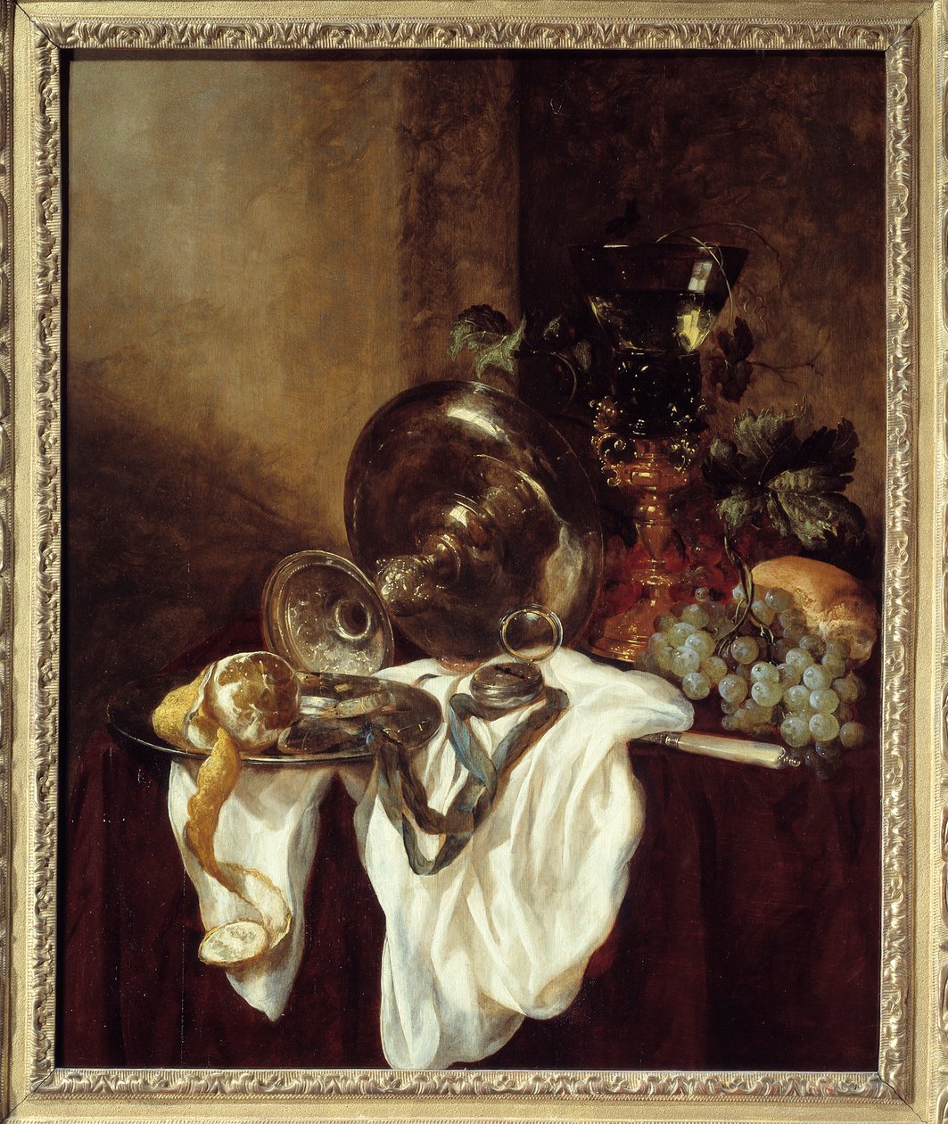 Silver Cup Painting by Abraham Van Beyerendani af Abraham Hendricksz van Beyeren