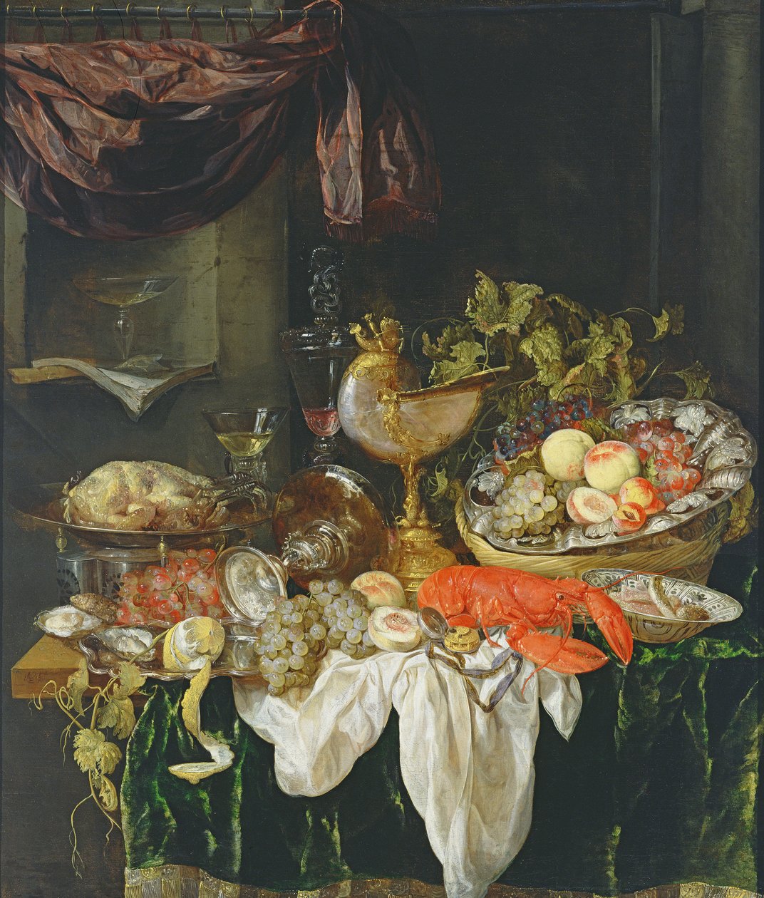 Stilleben med frugt af Abraham Hendricksz van Beyeren