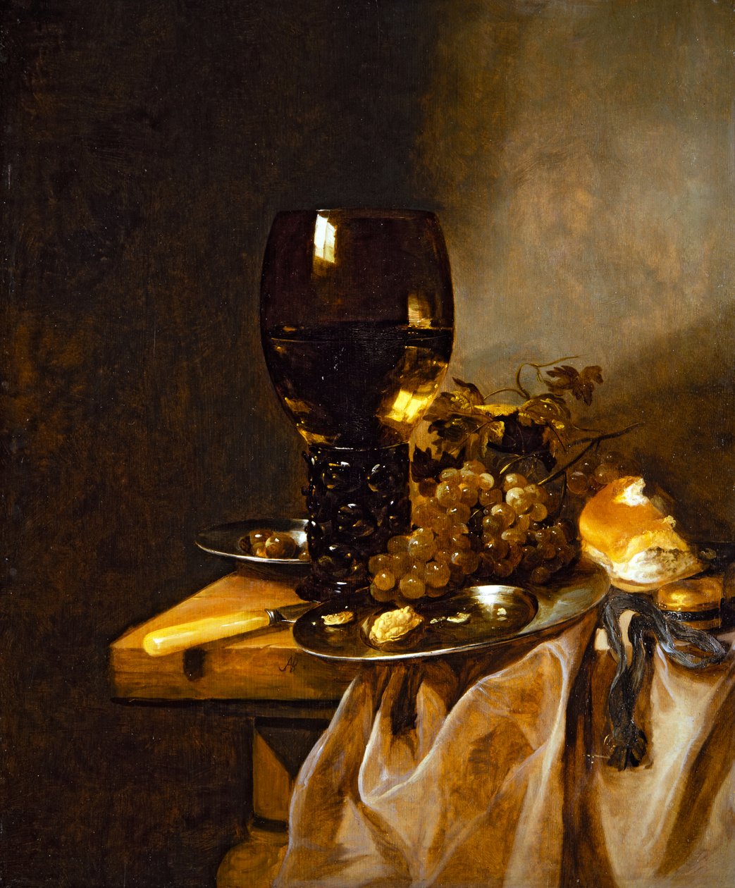 Stilleben med rosmarin og frugt af Abraham Hendricksz van Beyeren