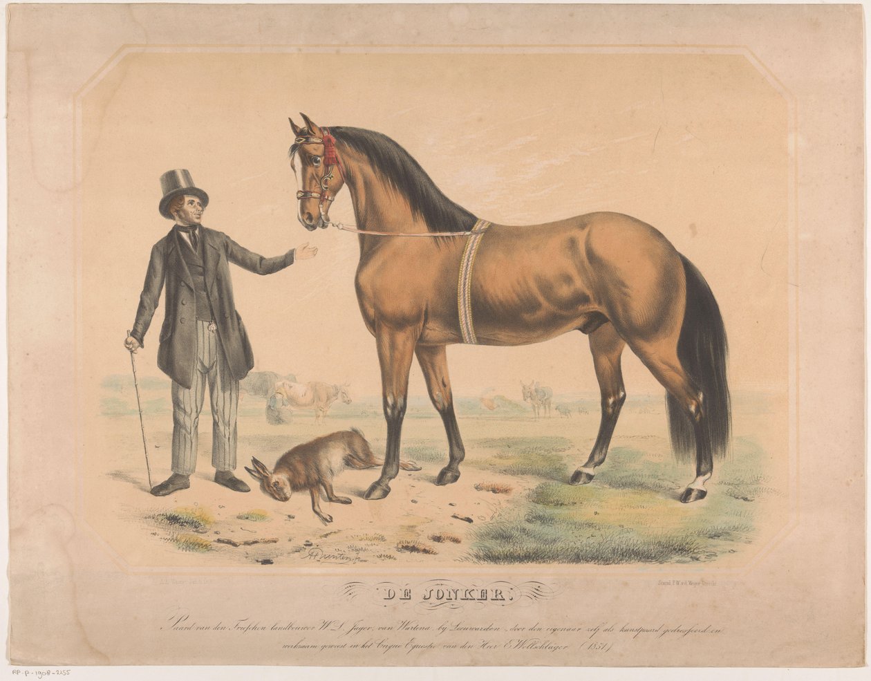 Hest af W.L. de Jager fra Wartena Jonkeren (titel på objekt) af Abraham Hendrik Winter