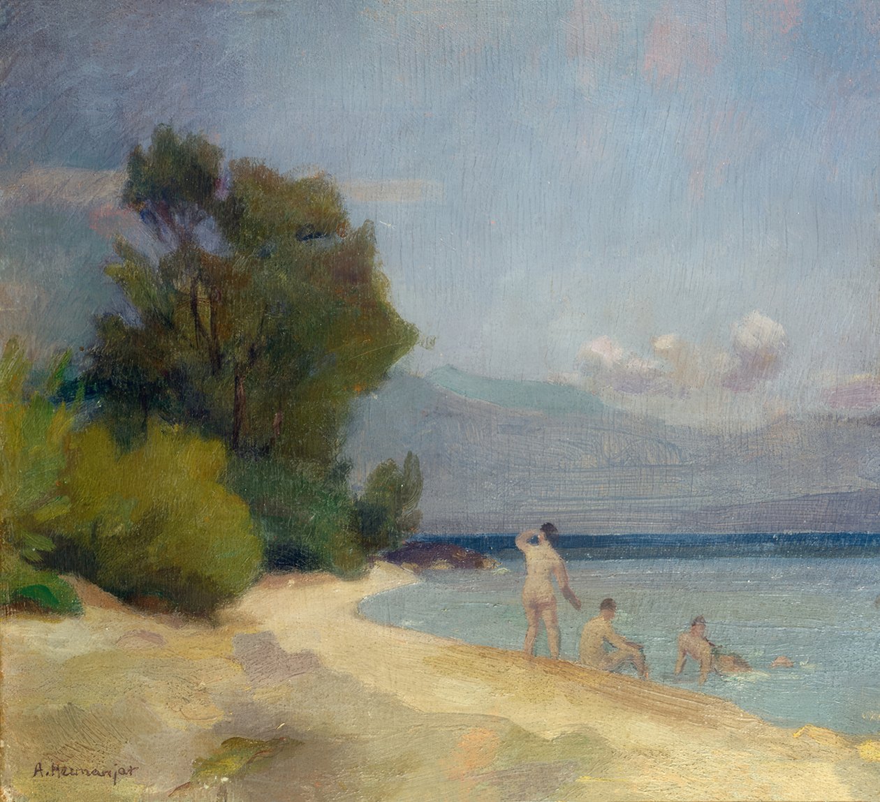 Strand i Allaman af Abraham Hermanjat