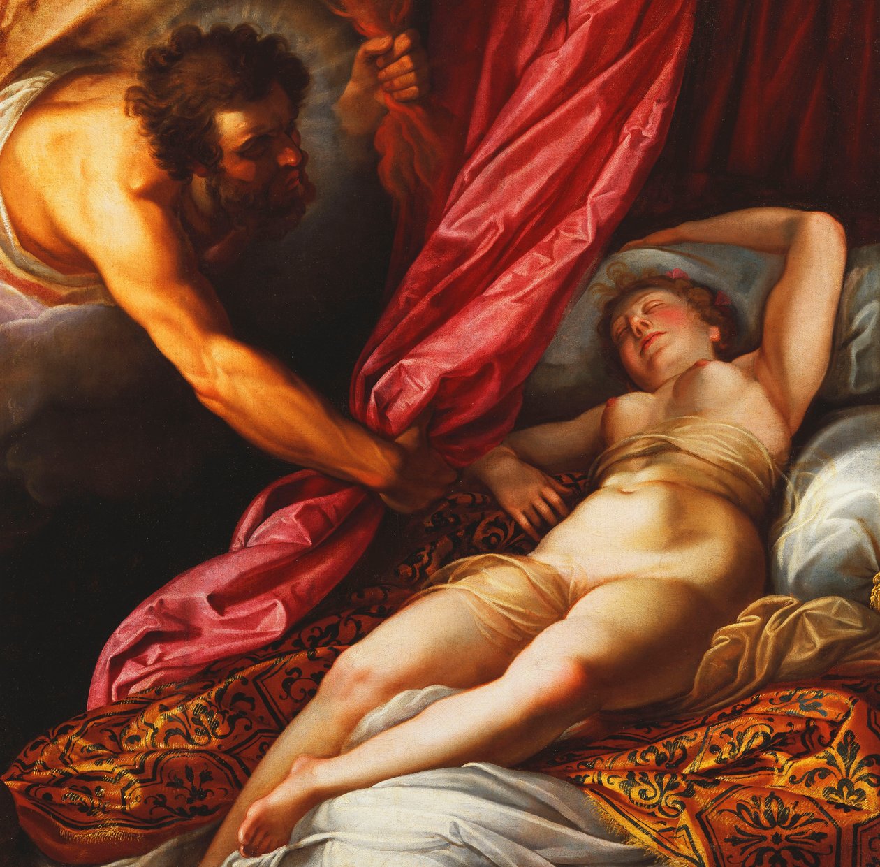 Jupiter og Semele, ca. 1625 af Abraham Janssens van Nuyssen