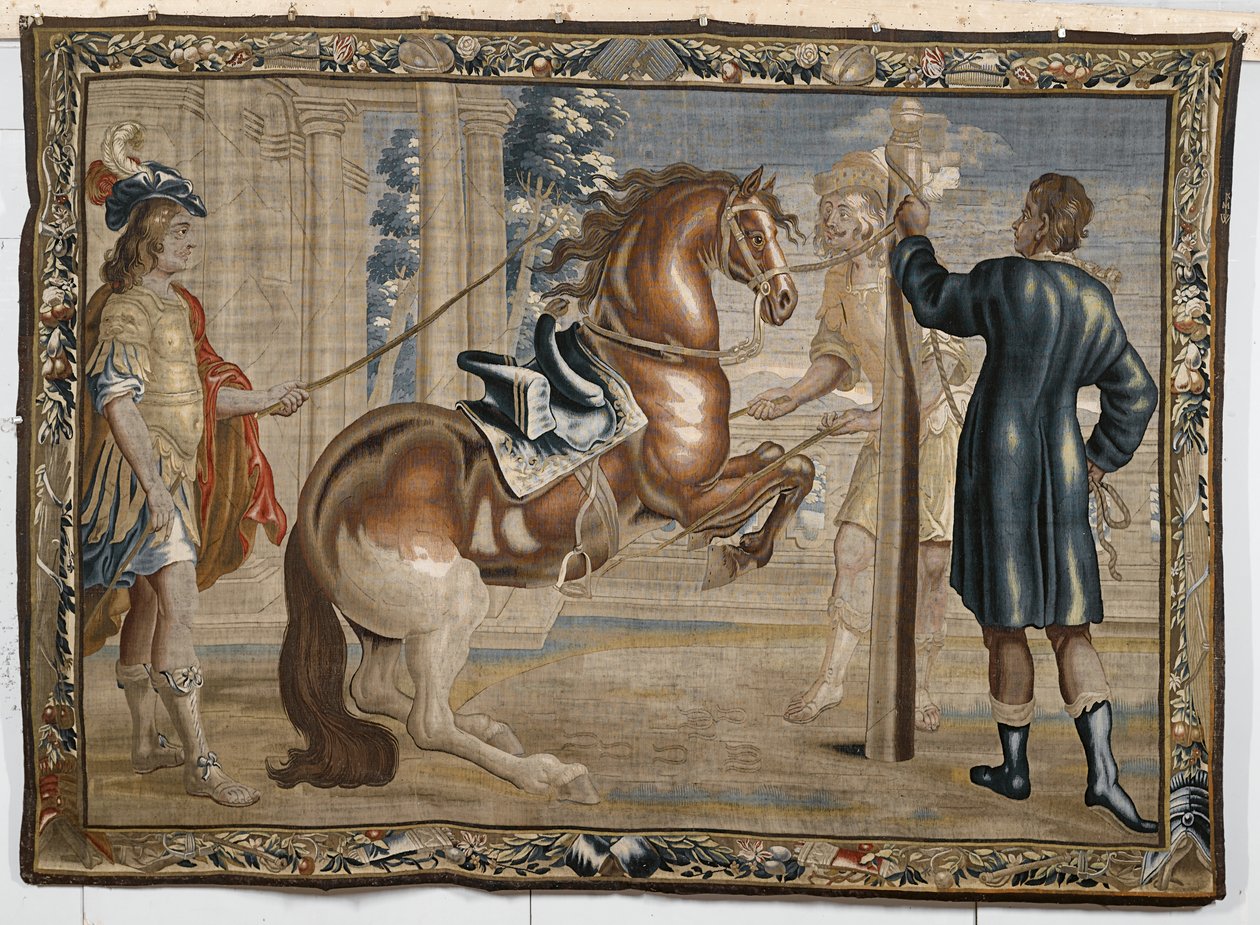 William Cavendish med en hest, ca. 1660 af Abraham Jansz. van after Diepenbeeck