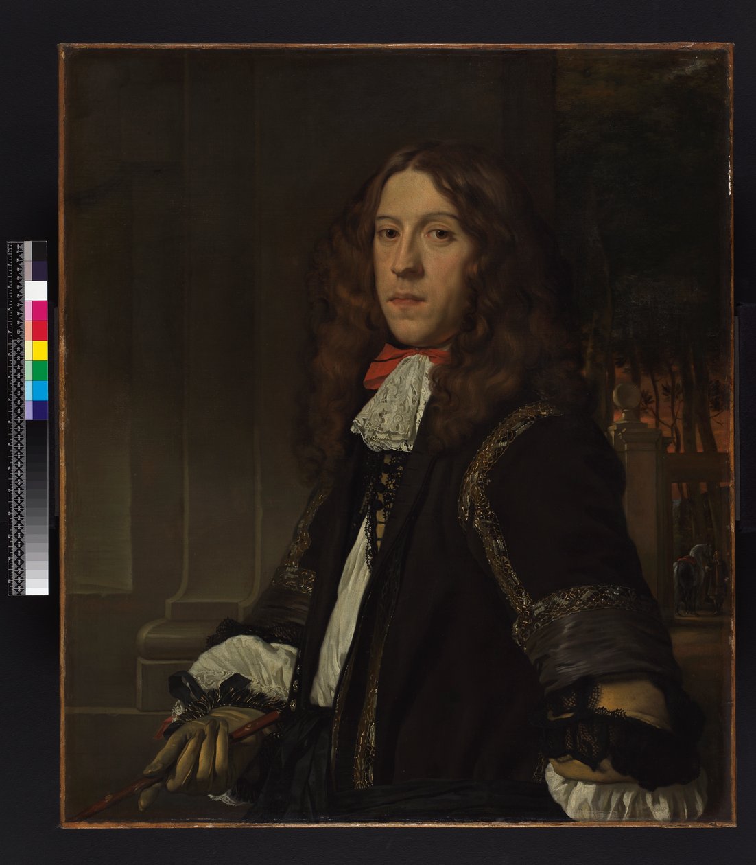 Portræt af en mand af Abraham Lamberts Jacobsz van den Tempel