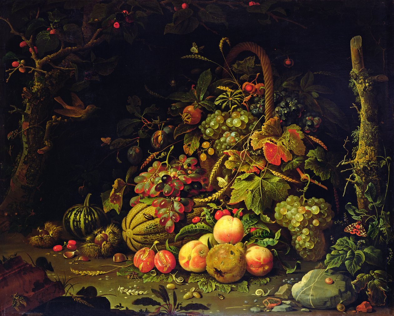 Frugtkurv af Abraham Mignon