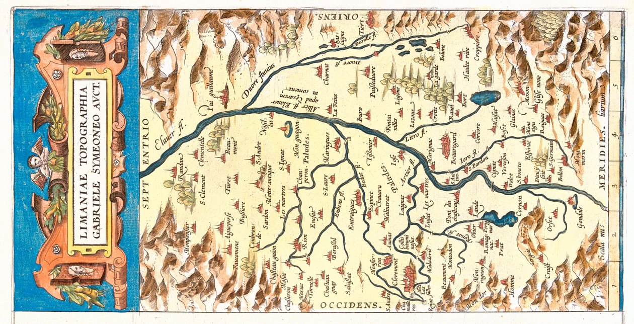 Auvergne, Frankrig af Abraham Ortelius