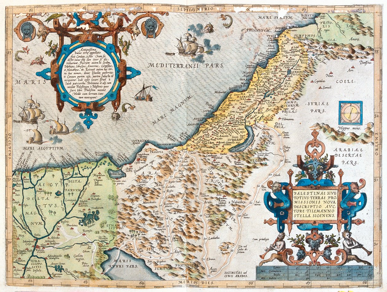 Egypten, Israel, Libanon af Abraham Ortelius