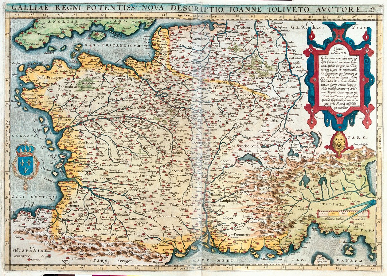 Frankrig af Abraham Ortelius