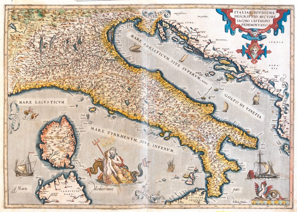 Italien af Abraham Ortelius
