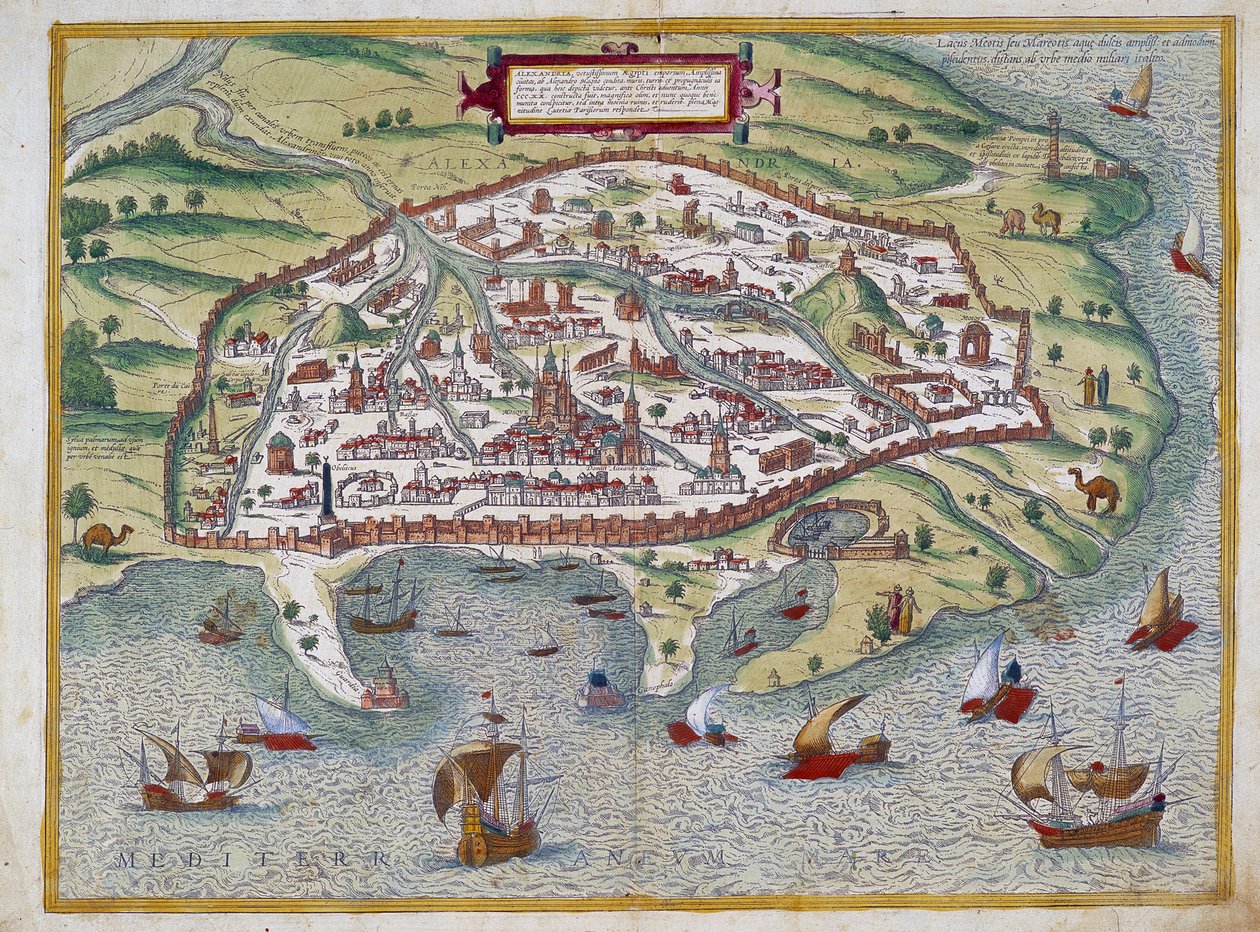 Kort over Alexandria - af Abraham Ortelius, Antwerpen af Abraham Ortelius