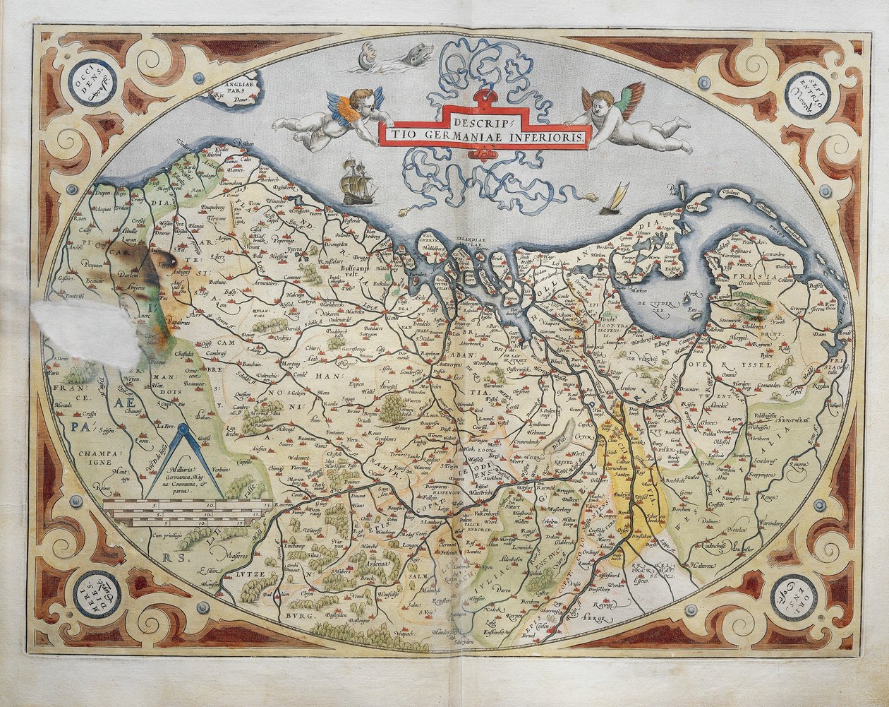 Kort over Holland, fra World Theatre af Abraham Ortelius af Abraham Ortelius