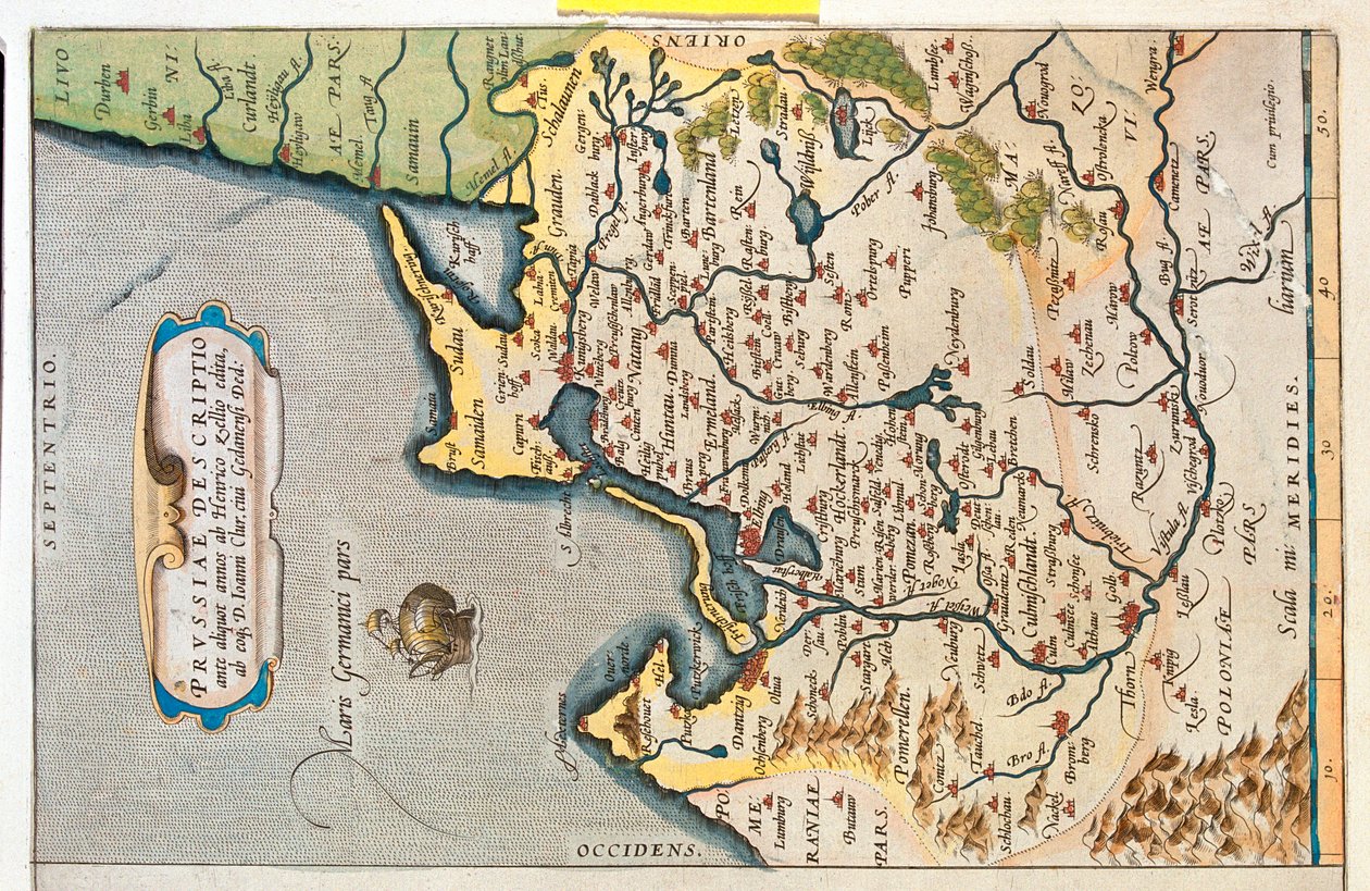 Nordøstlige Polen, Rusland, Litauen af Abraham Ortelius